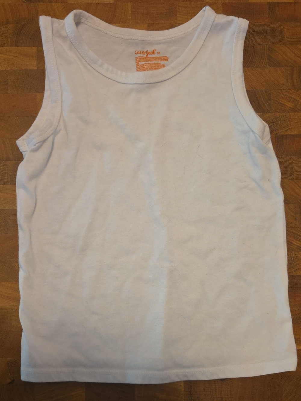 10/ $10 Cat & Jack White Kids Tank Top Sleeveless Cotton Tee